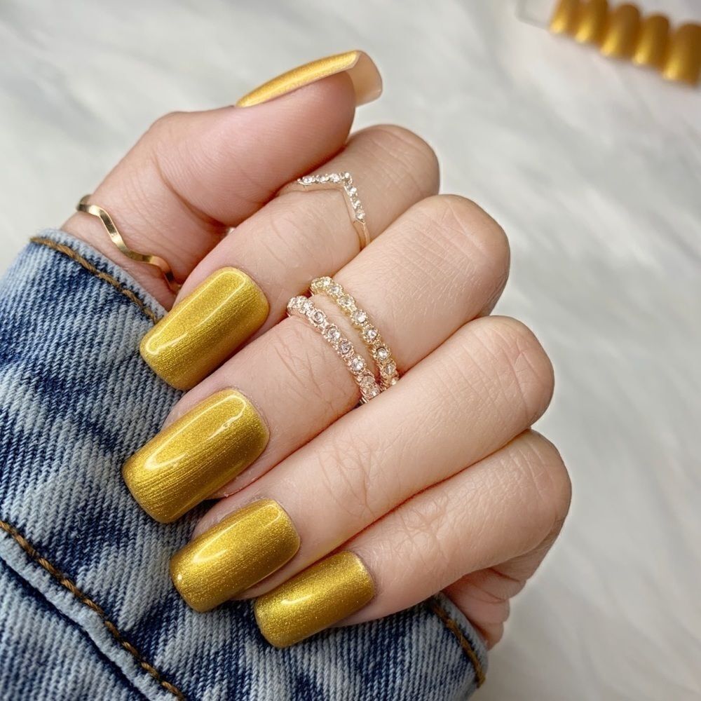 Spectra Yellow Custom Press On Nails | High Quality Nails | Handmade